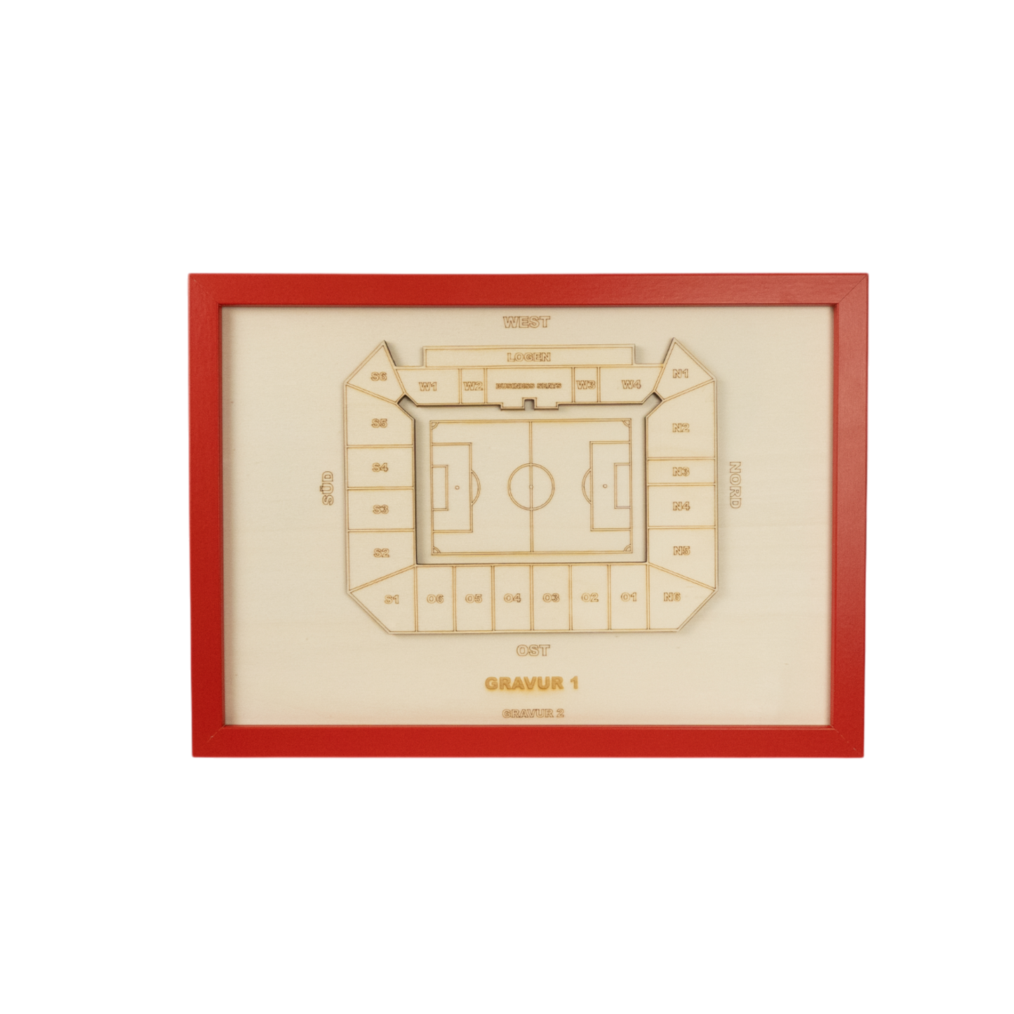 Holzschnitt Stadion Aachen