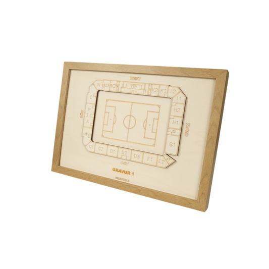 Holzschnitt Stadion Aue-Bad Schlema