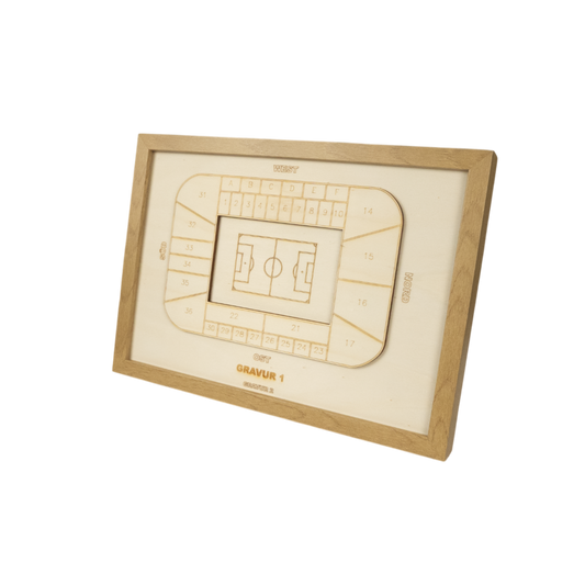 Holzschnitt Stadion Mönchengladbach (Bökelstraße)