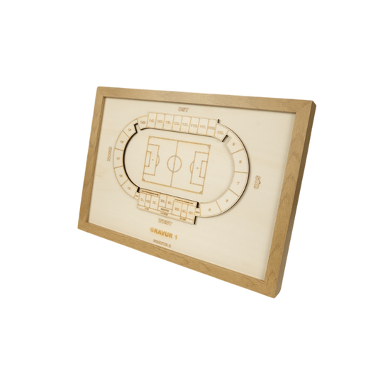 Holzschnitt Stadion Braunschweig