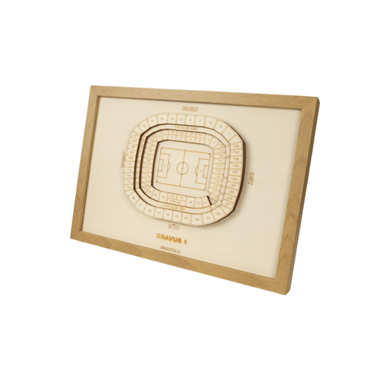 Holzschnitt Stadion Bremen