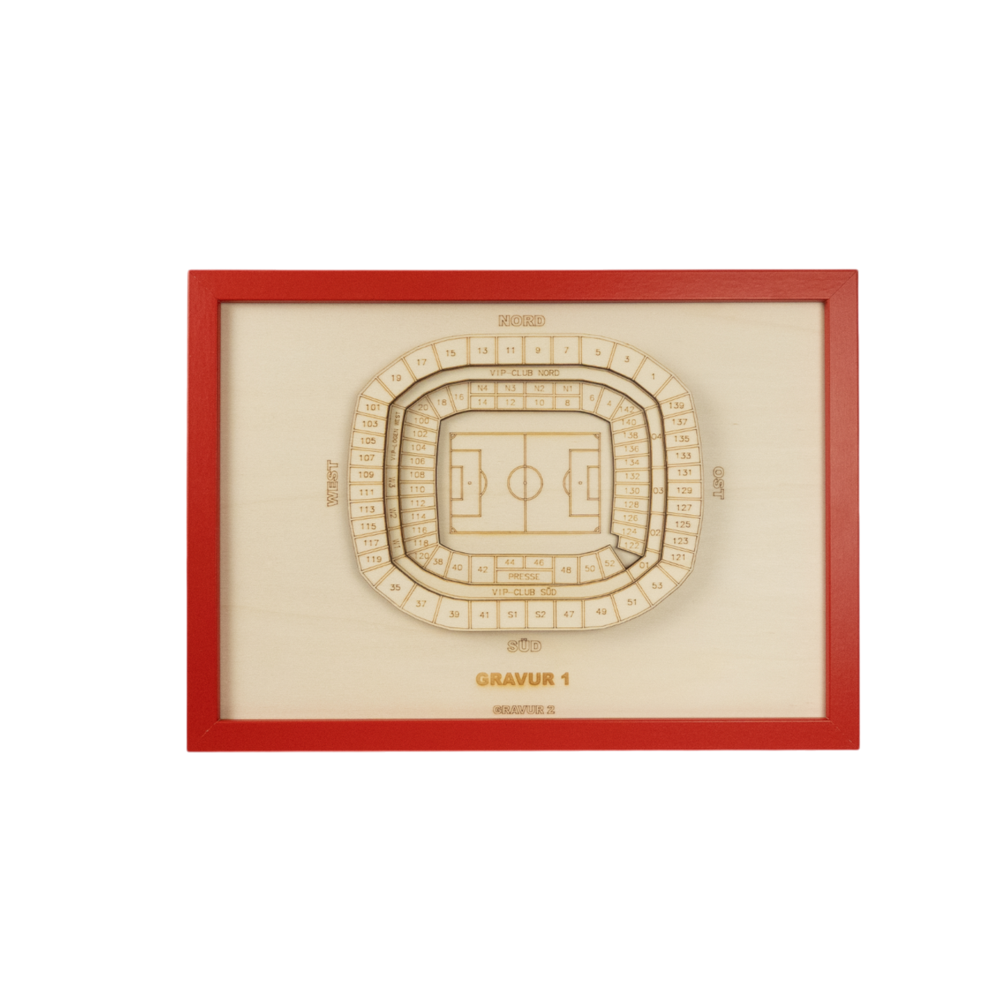 Holzschnitt Stadion Bremen