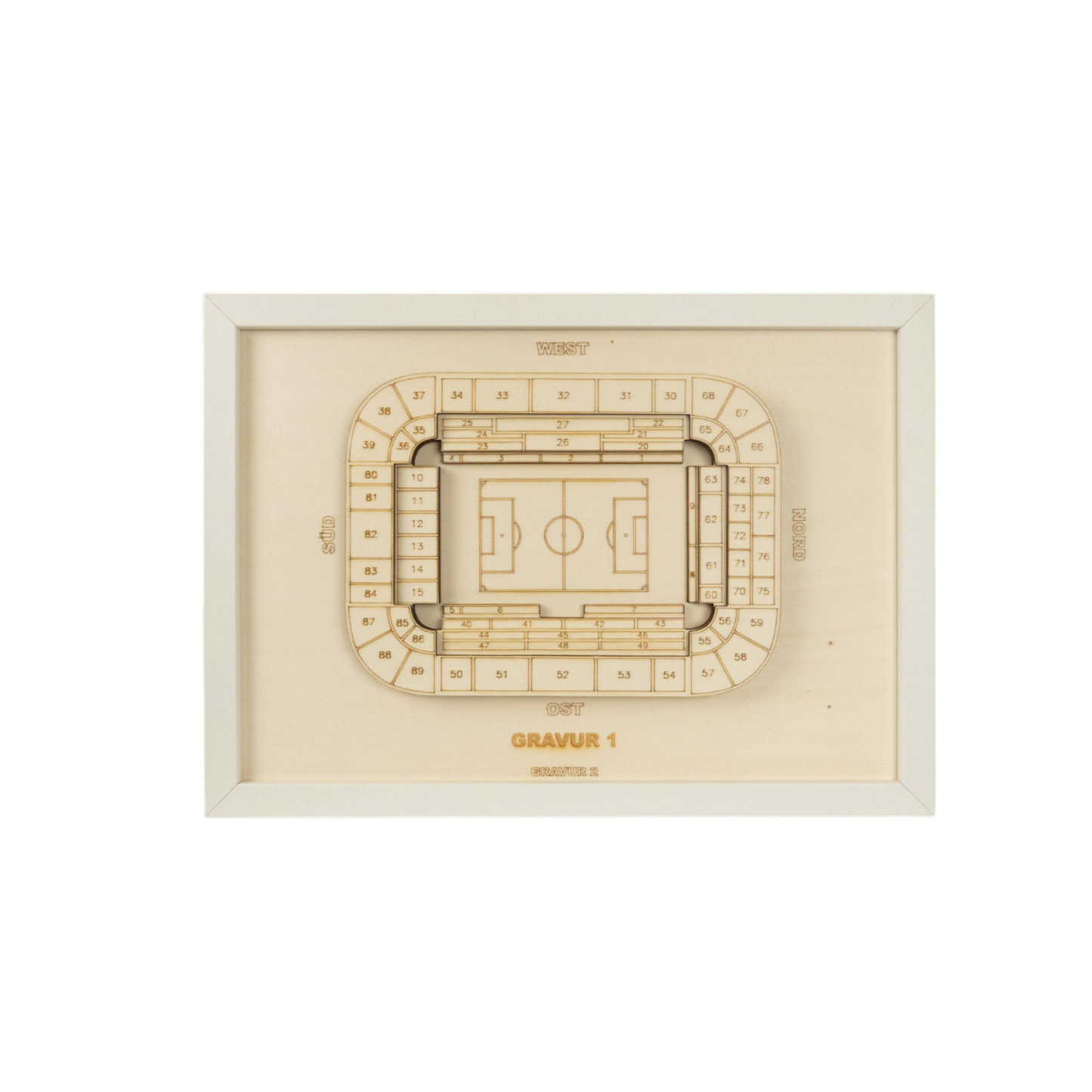 Holzschnitt Stadion Dortmund