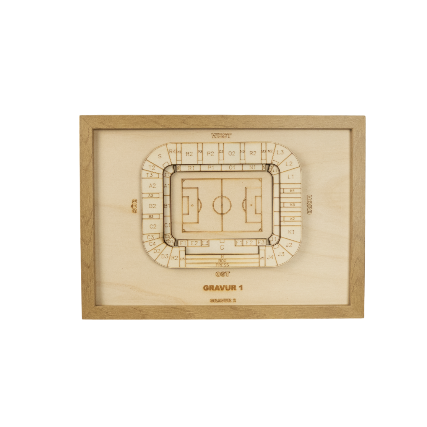 Holzschnitt Stadion Dresden