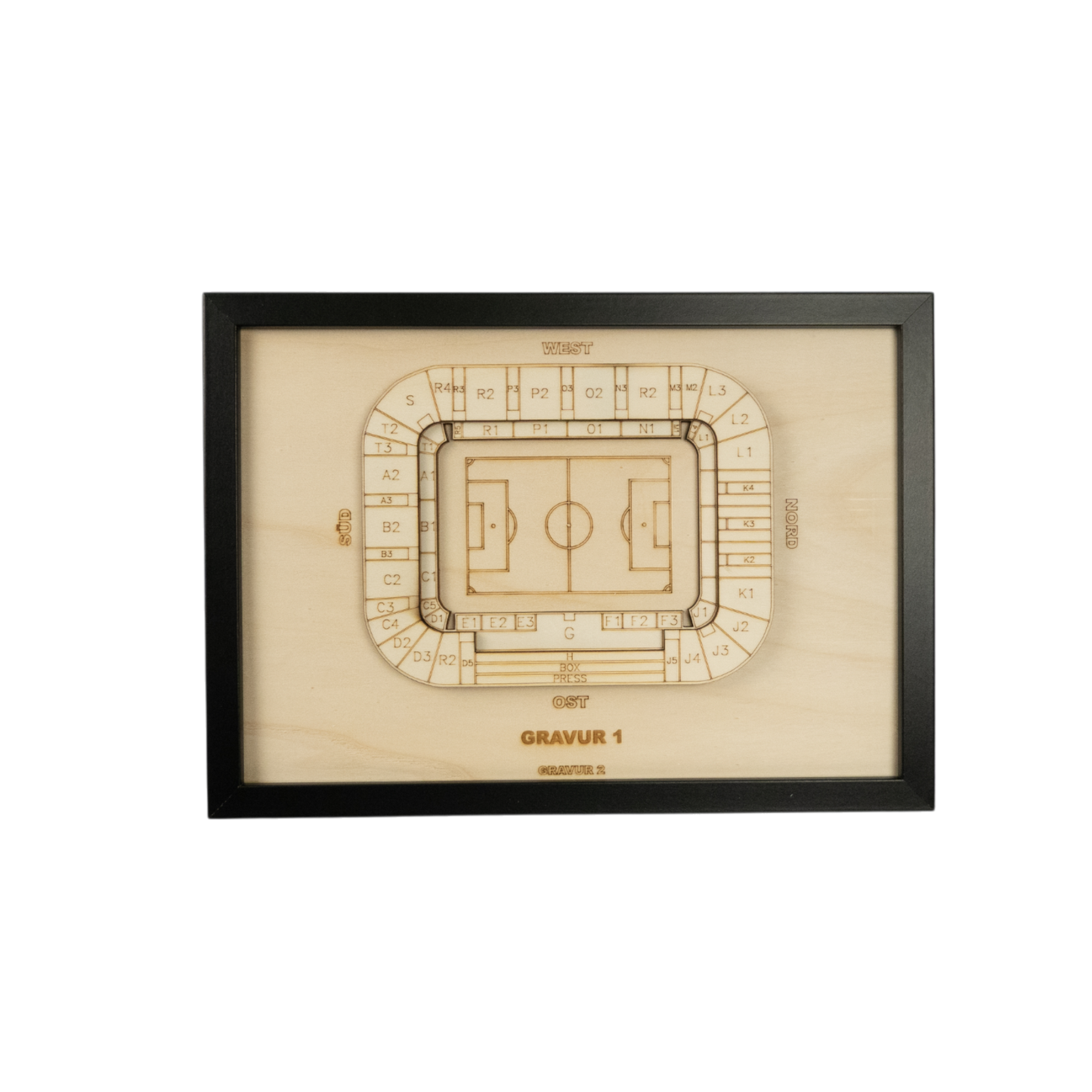 Holzschnitt Stadion Dresden