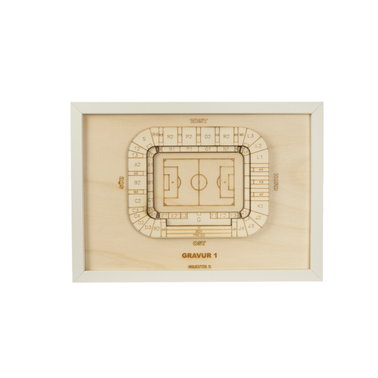 Holzschnitt Stadion Dresden