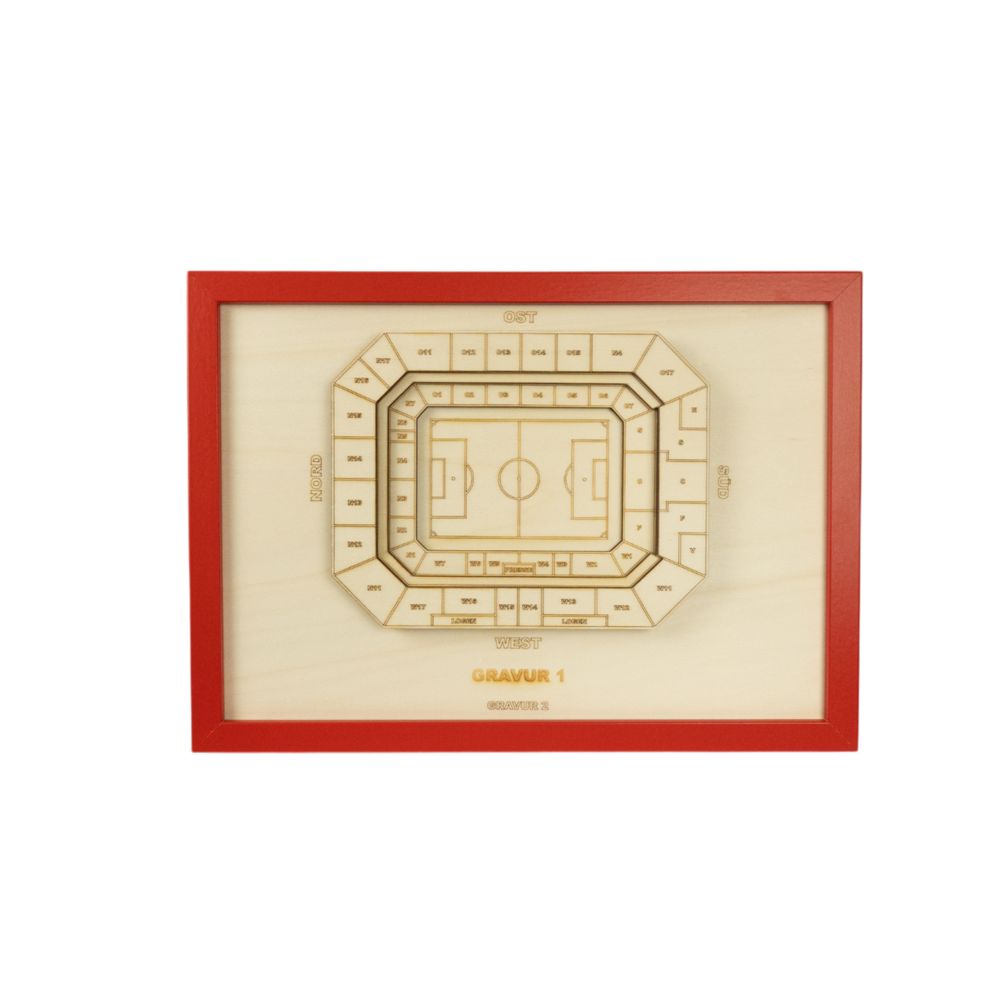 Holzschnitt Stadion Freiburg