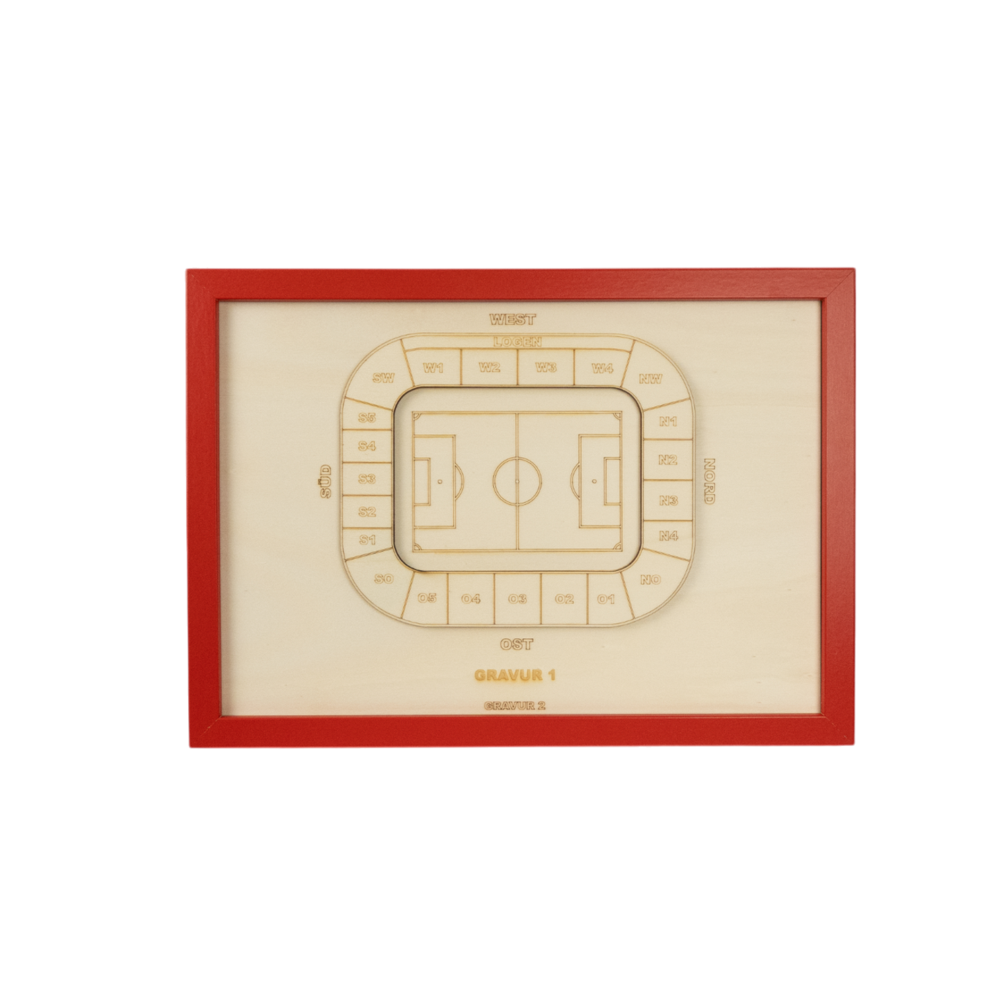 Holzschnitt Stadion Karlsruhe