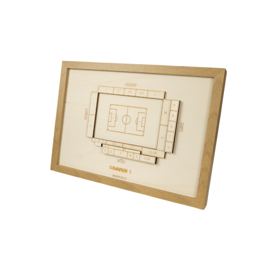 Holzschnitt Stadion Kiel