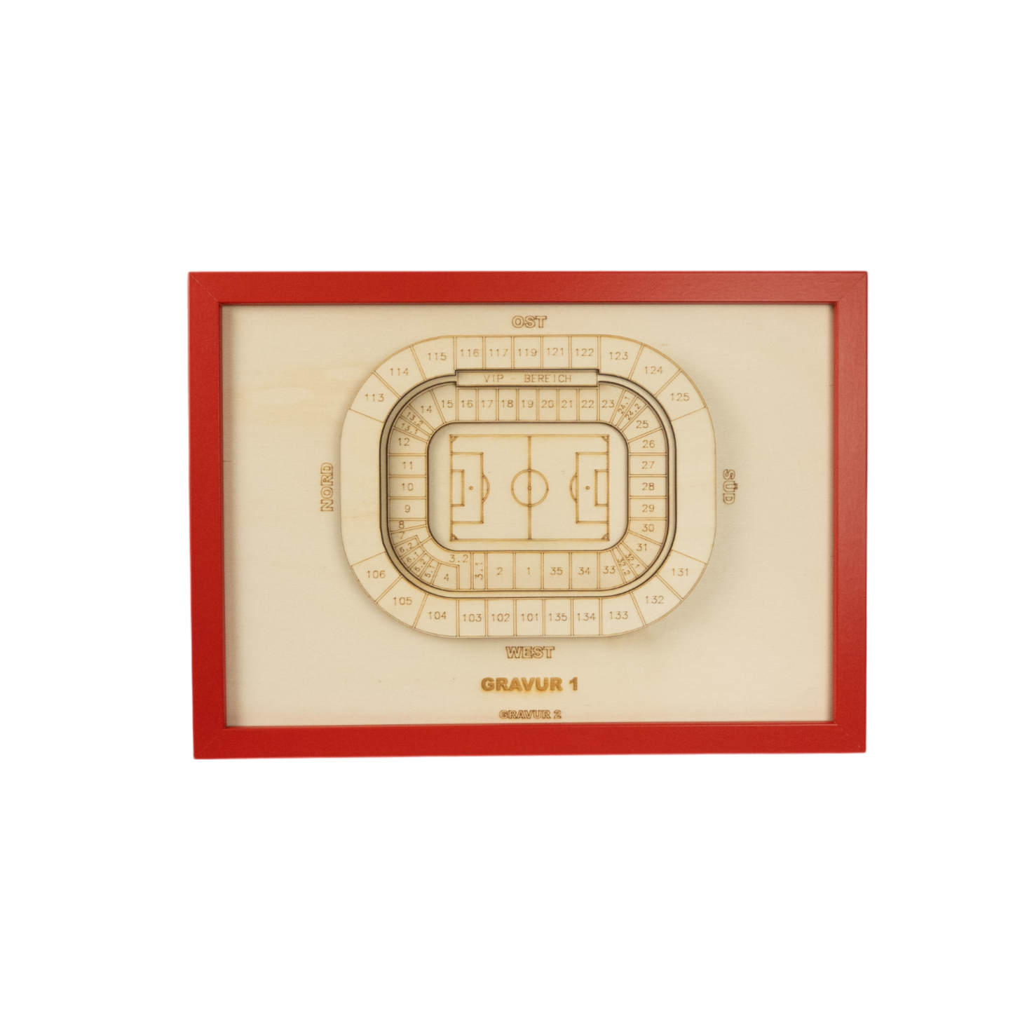 Holzschnitt Stadion Leipzig