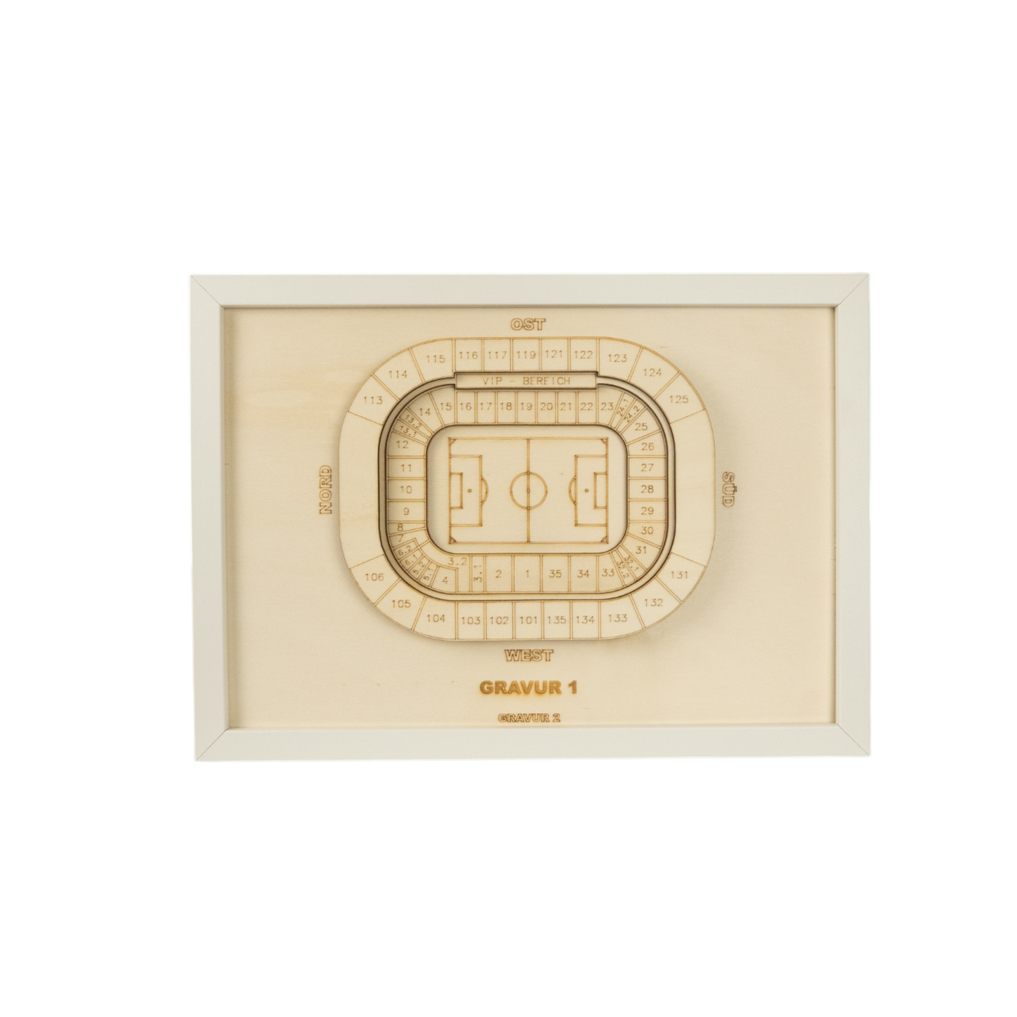 Holzschnitt Stadion Leipzig