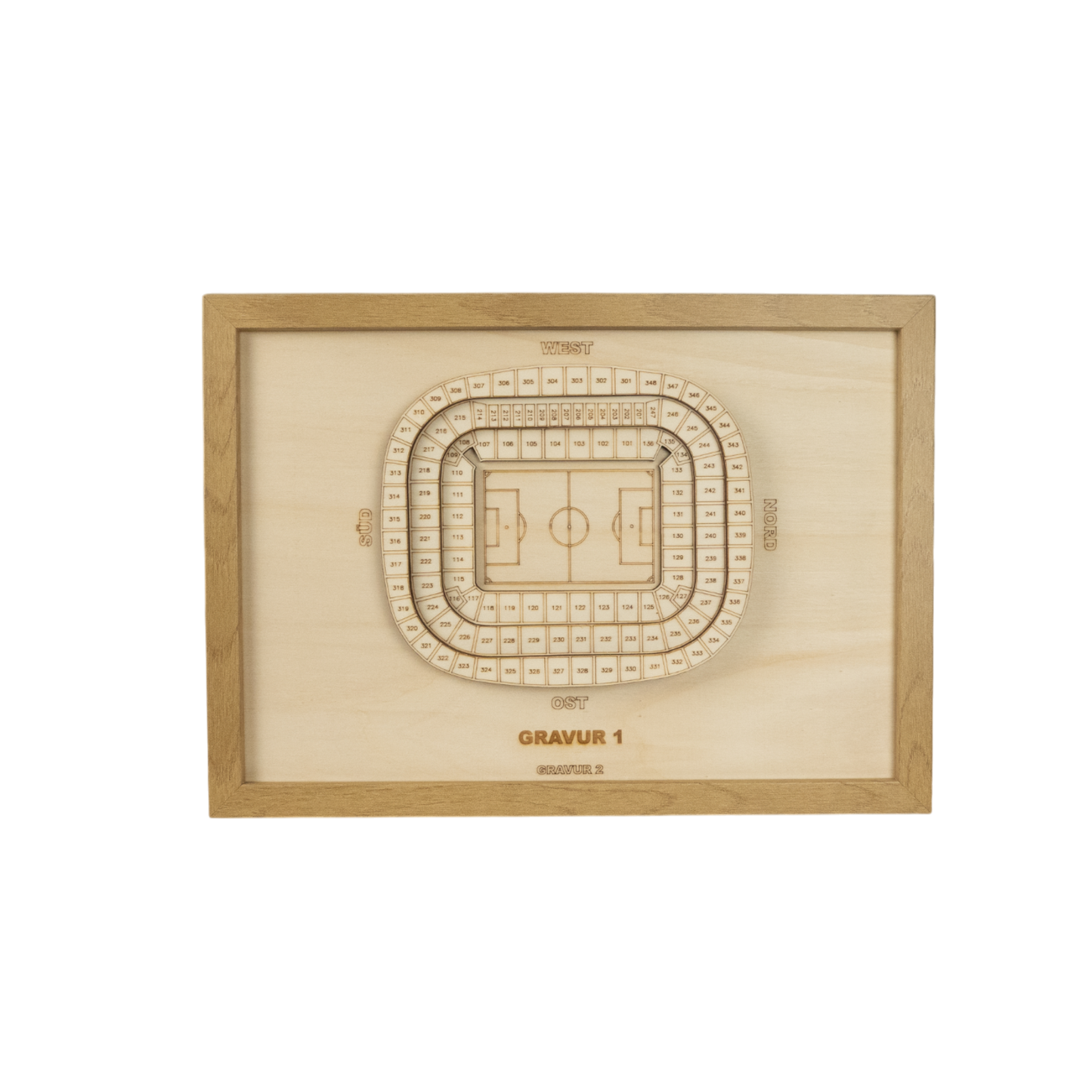 Holzschnitt Stadion München (Allianz)