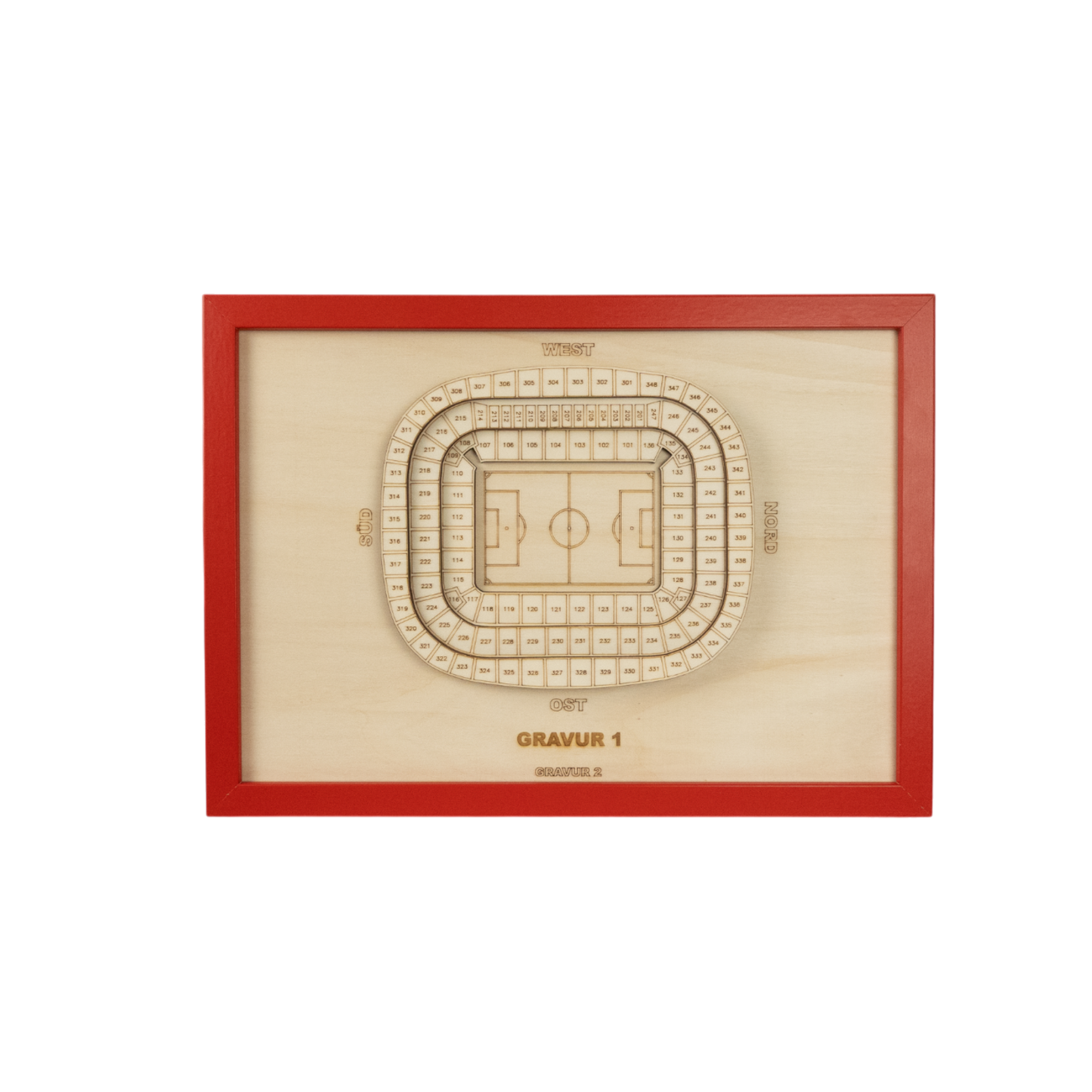 Holzschnitt Stadion München (Allianz)