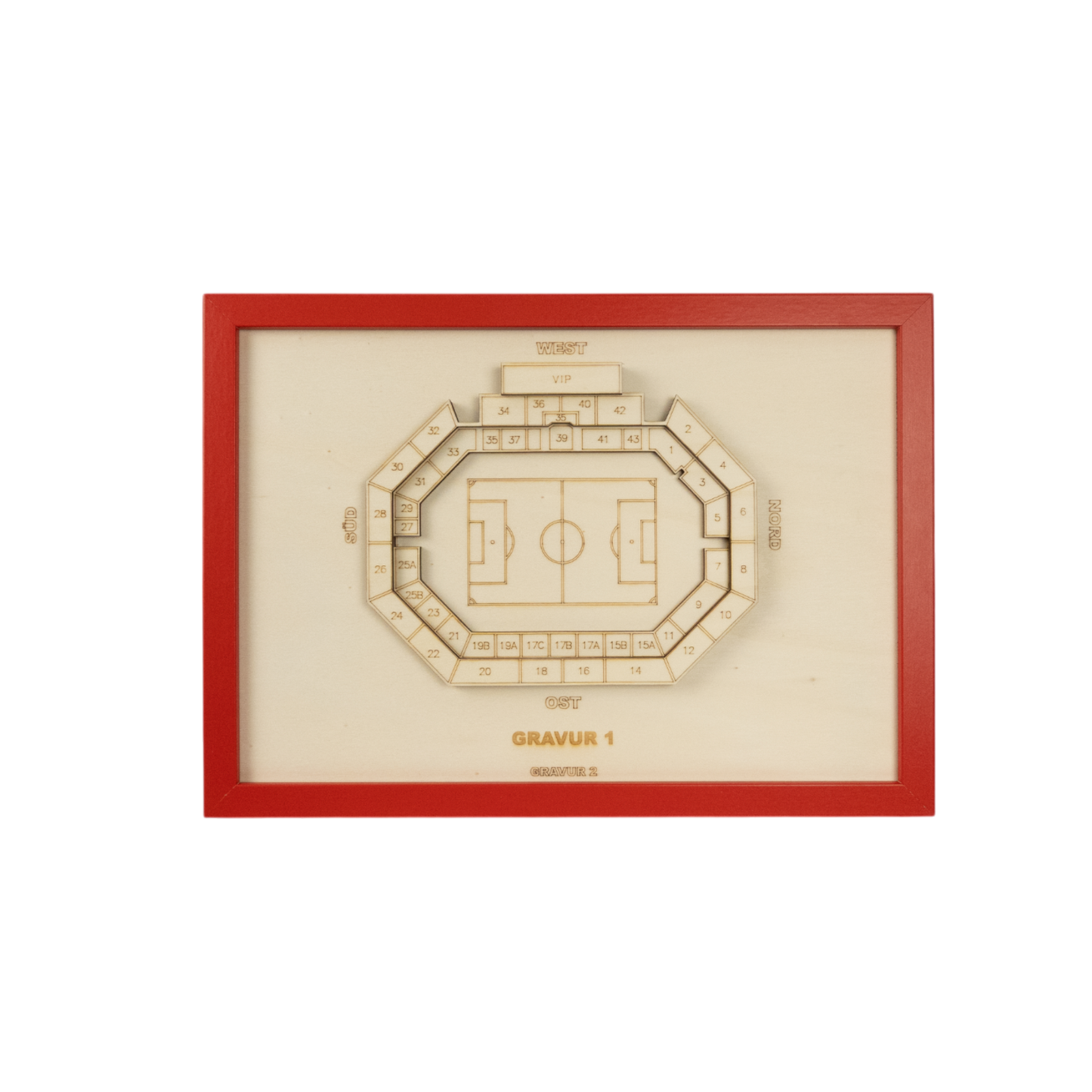 Holzschnitt Stadion Nürnberg
