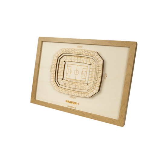 Holzschnitt Stadion Schalke