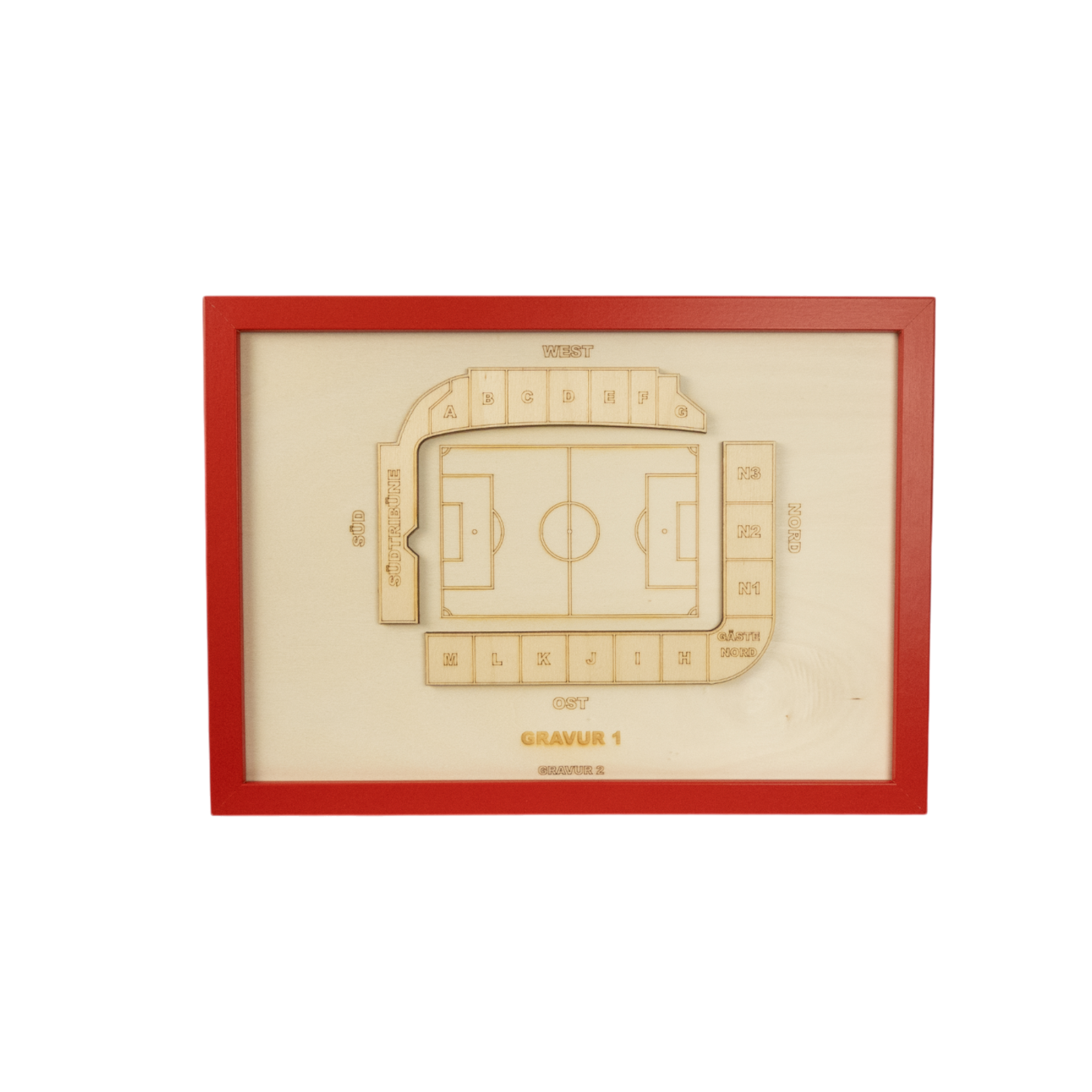 Holzschnitt Stadion Unterhaching