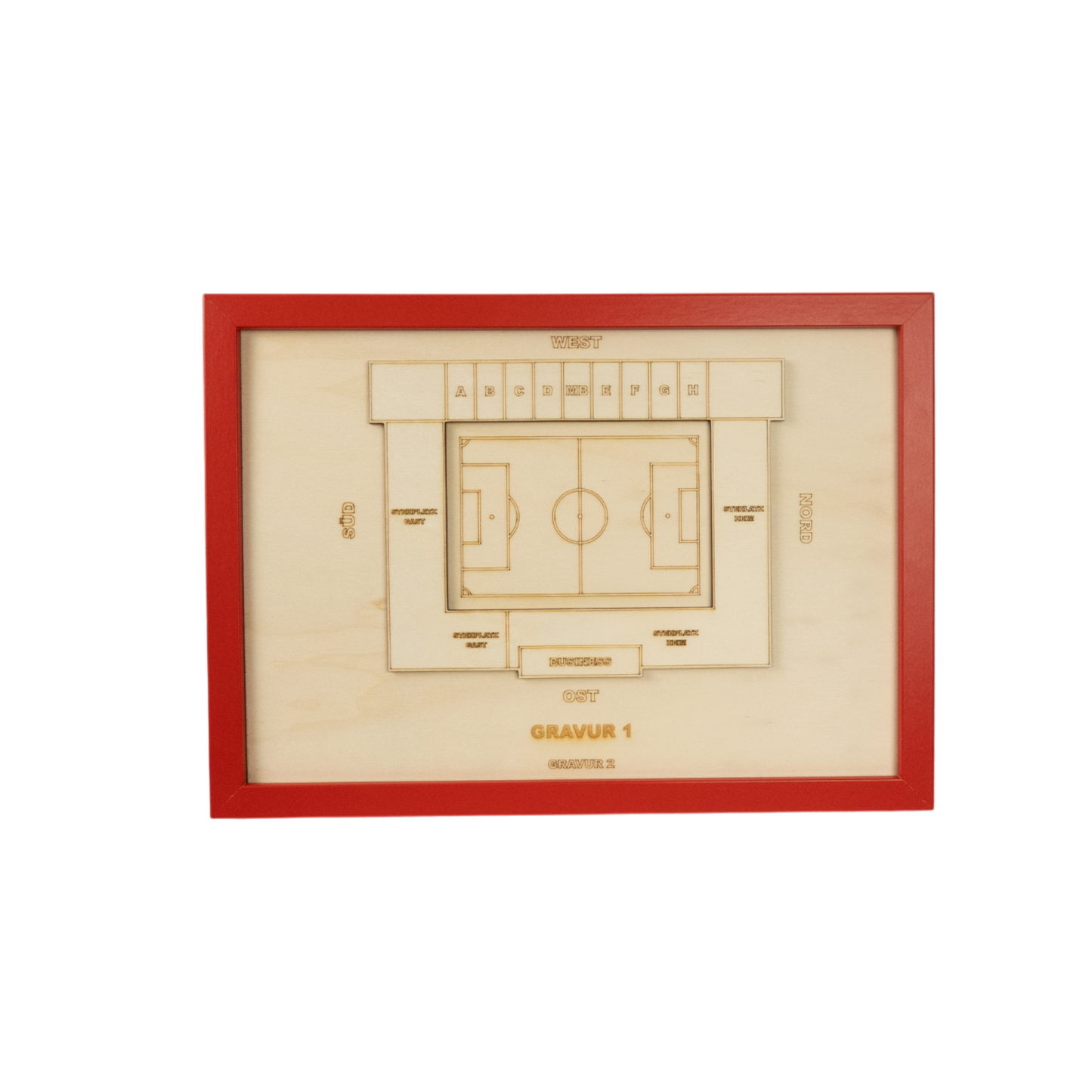 Holzschnitt Stadion Verl