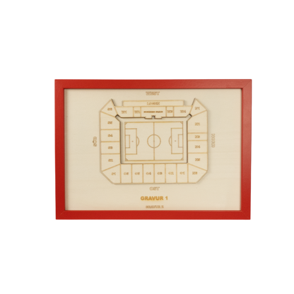 Holzschnitt Stadion Aachen