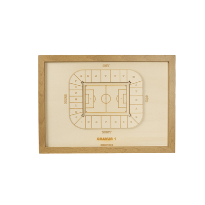 Holzschnitt Stadion Augsburg