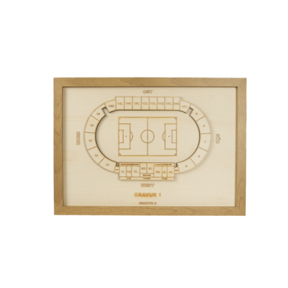 Holzschnitt Stadion Braunschweig