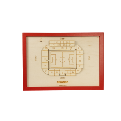 Holzschnitt Stadion Cottbus