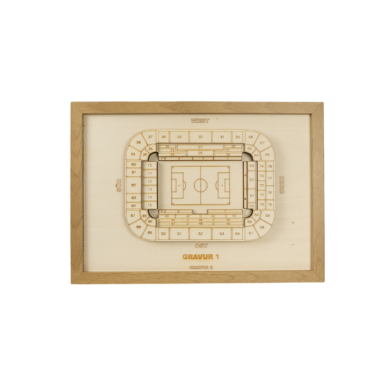 Holzschnitt Stadion Dortmund