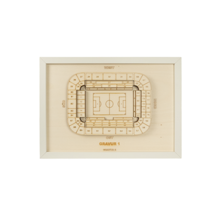 Holzschnitt Stadion Dortmund