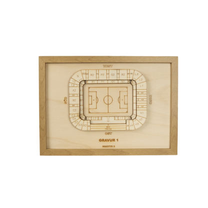 Holzschnitt Stadion Dresden