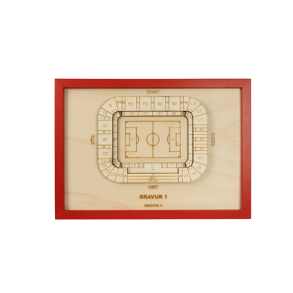 Holzschnitt Stadion Dresden