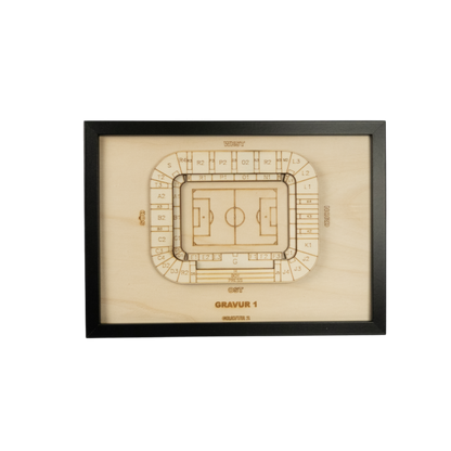 Holzschnitt Stadion Dresden