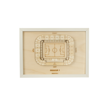 Holzschnitt Stadion Dresden