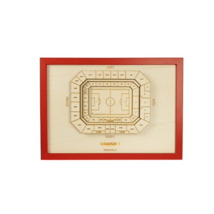 Holzschnitt Stadion Freiburg