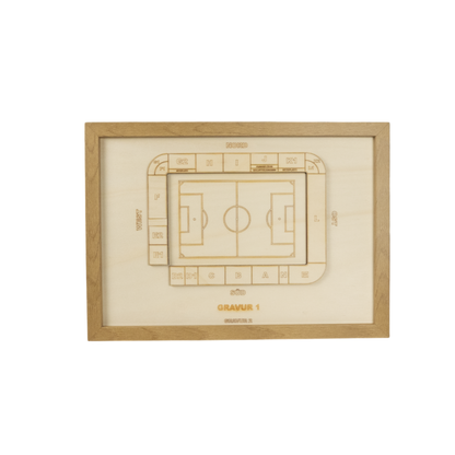 Holzschnitt Stadion Heidenheim