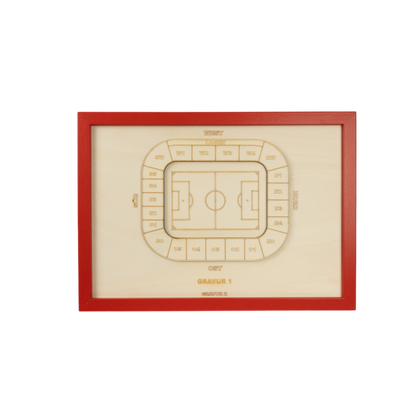 Holzschnitt Stadion Karlsruhe