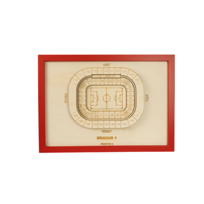 Holzschnitt Stadion Leipzig
