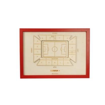 Holzschnitt Stadion Mainz
