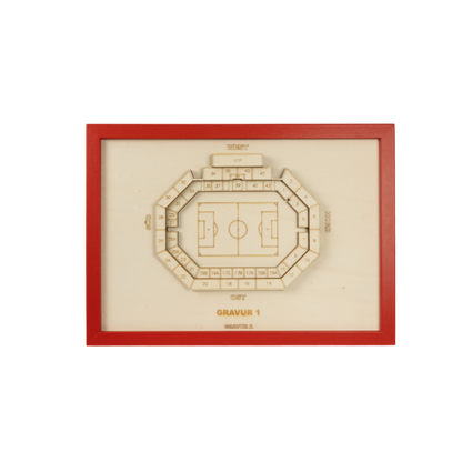 Holzschnitt Stadion Nürnberg