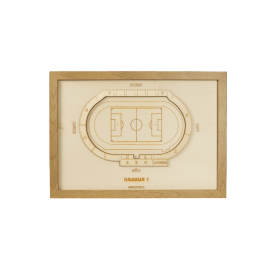 Holzschnitt Stadion Ulm