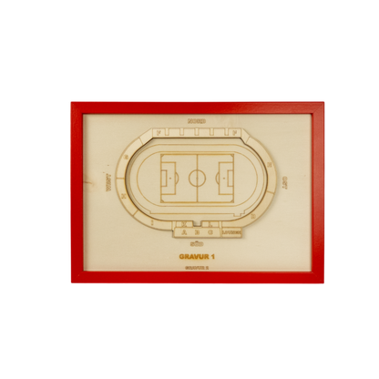Holzschnitt Stadion Ulm