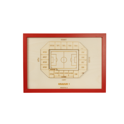 Holzschnitt Stadion Wiesbaden